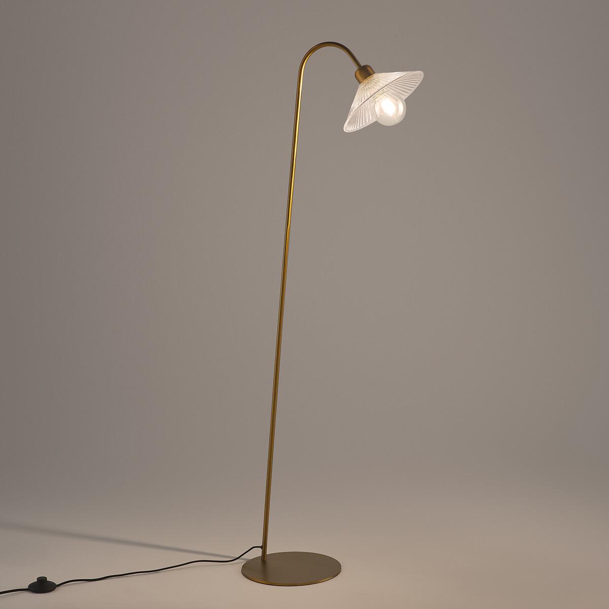 Iloa Brass and Striated Glass Floor Lamp – image 2