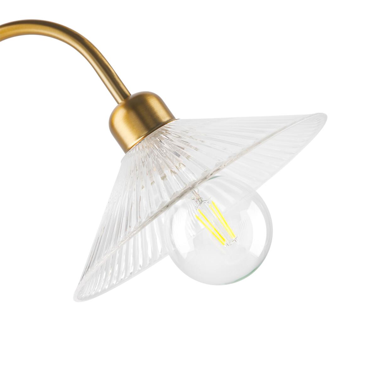 Iloa Brass and Striated Glass Floor Lamp – image 3