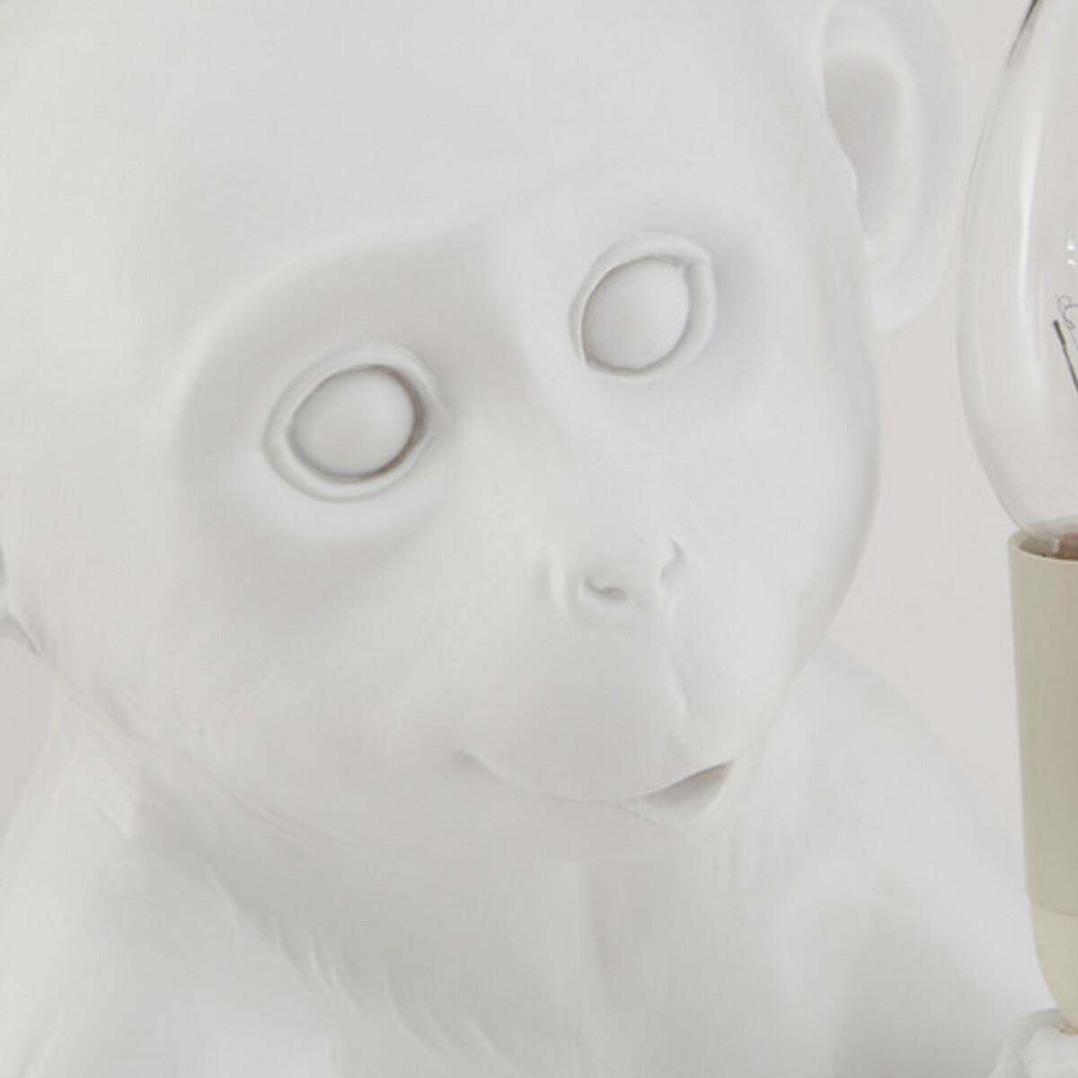 White Ceramic Monkey Table Lamp – image 6