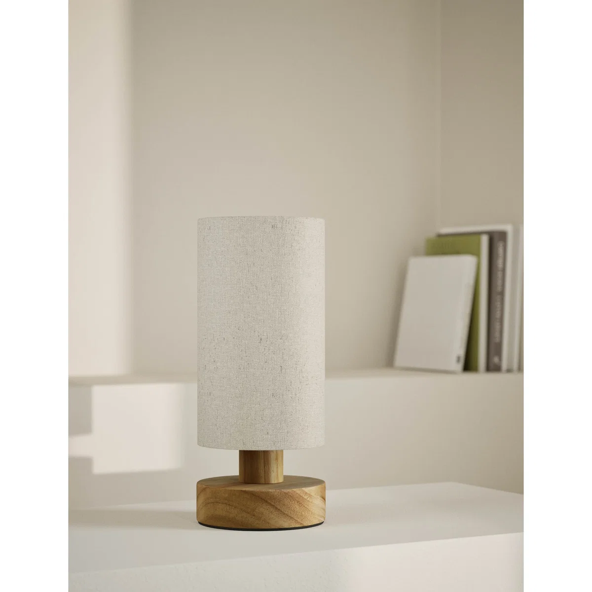 M&S Wood Base Table Lamp Natural – image 3