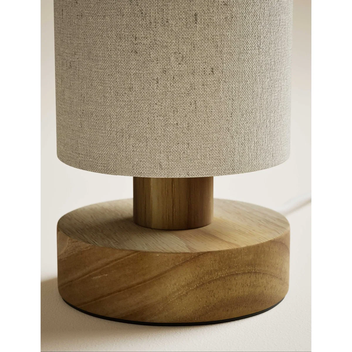 M&S Wood Base Table Lamp Natural – image 4