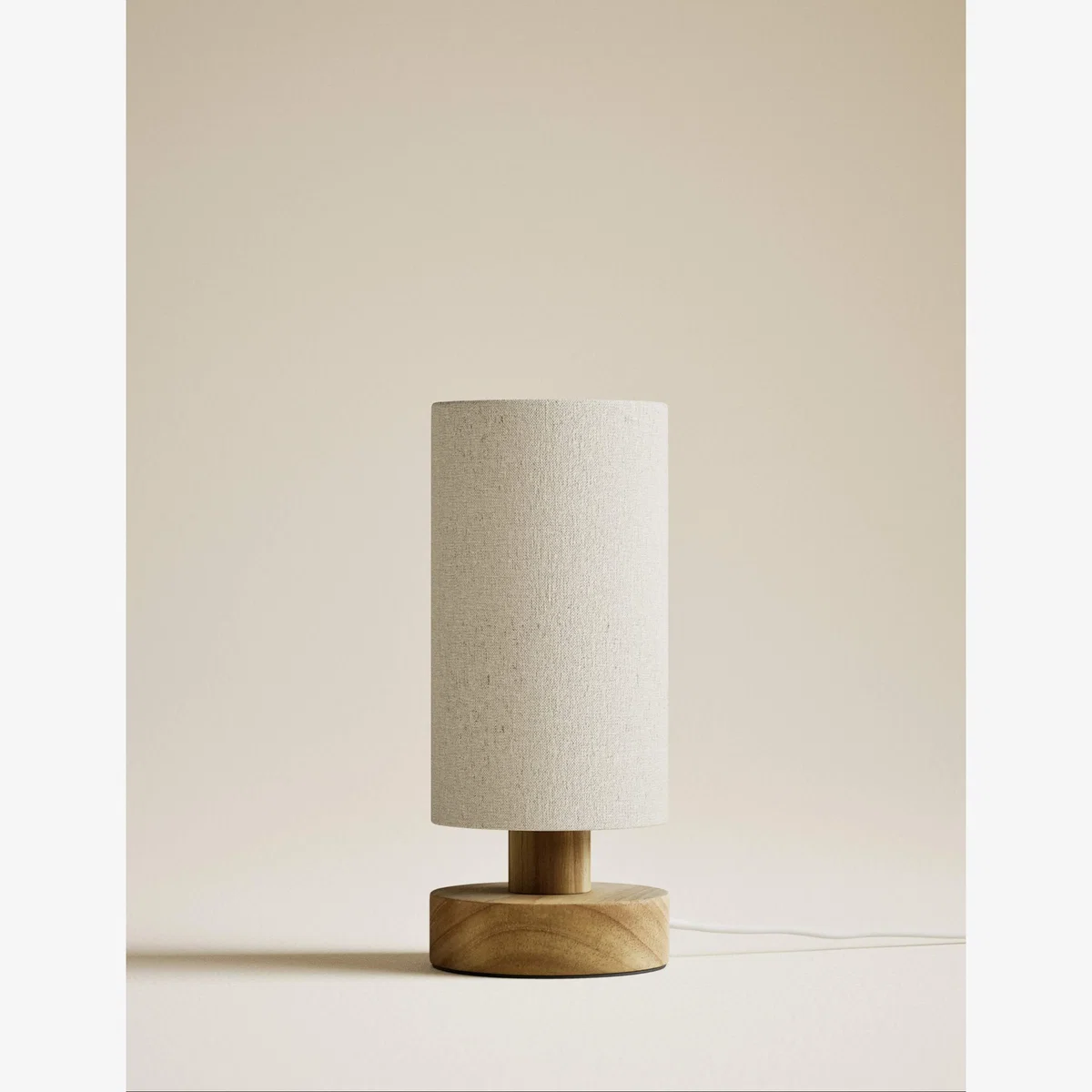 M&S Wood Base Table Lamp Natural – image 1