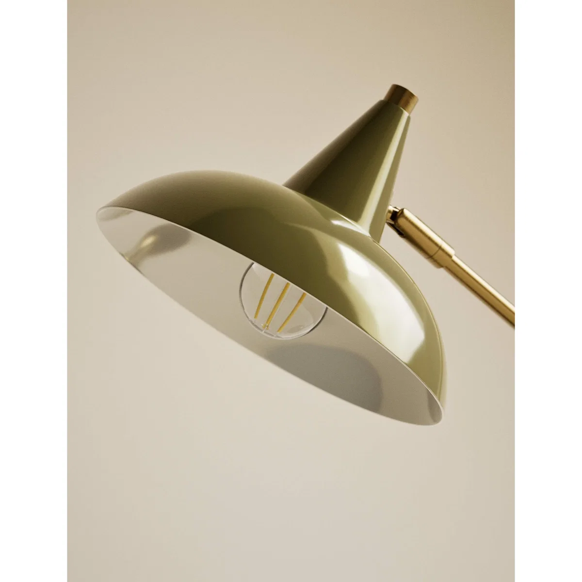 M&S Metal Head Desk Table Lamp Khaki – image 3