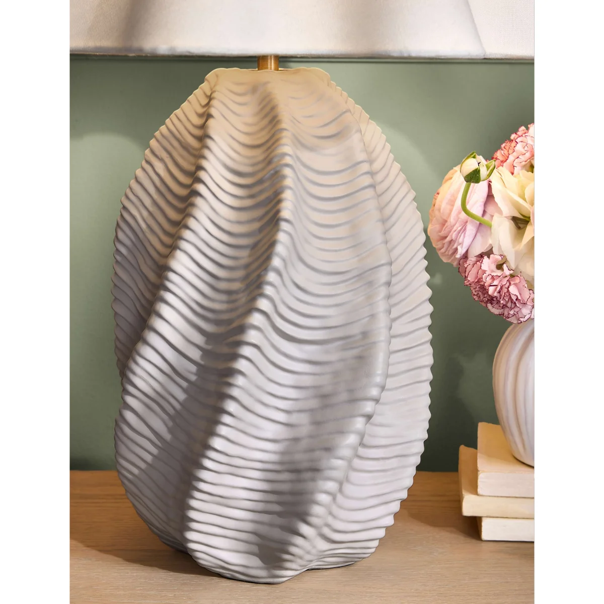 Laura Ashley Strata Table Lamp White – image 3