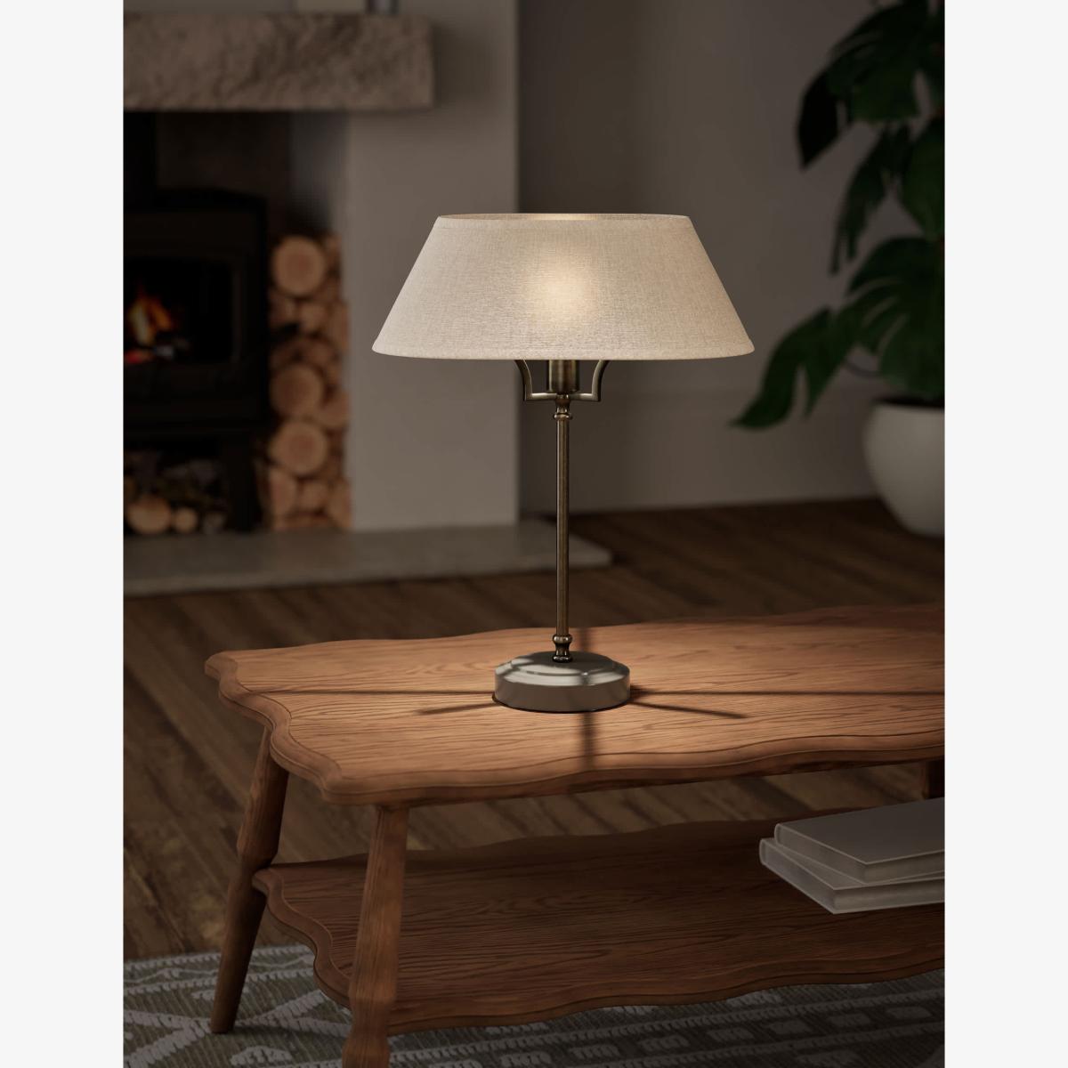M&S Hugo Table Lamp - Antique Brass, Antique Brass – image 1