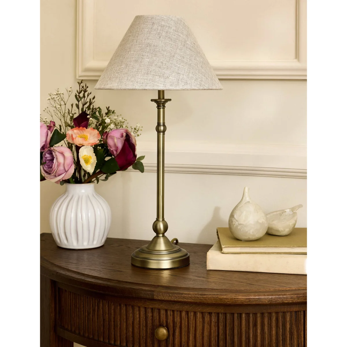 Laura Ashley Ludchurch Metal Table Lamp Antique Brass – image 3