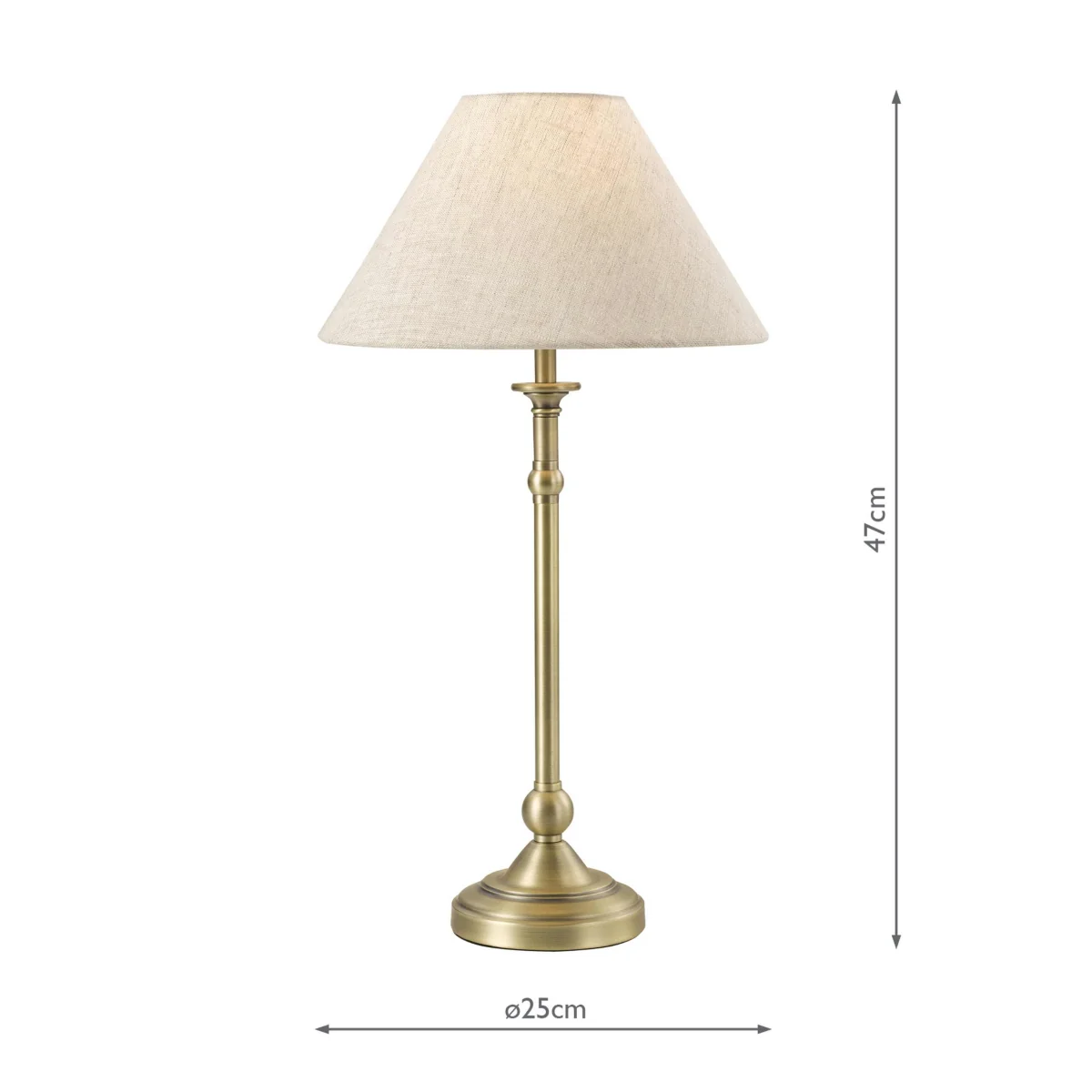 Laura Ashley Ludchurch Metal Table Lamp Antique Brass – image 4