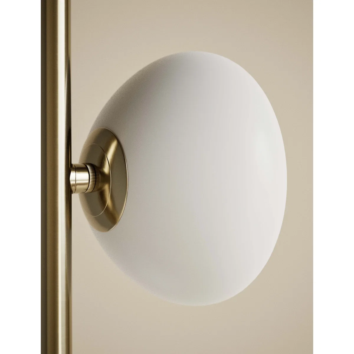 M&S Glass 4 Head Floor Lamp Antique Brass – image 3
