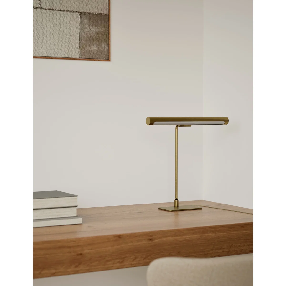 M&S Reeded Metal Banker's Light Antique Brass – image 5
