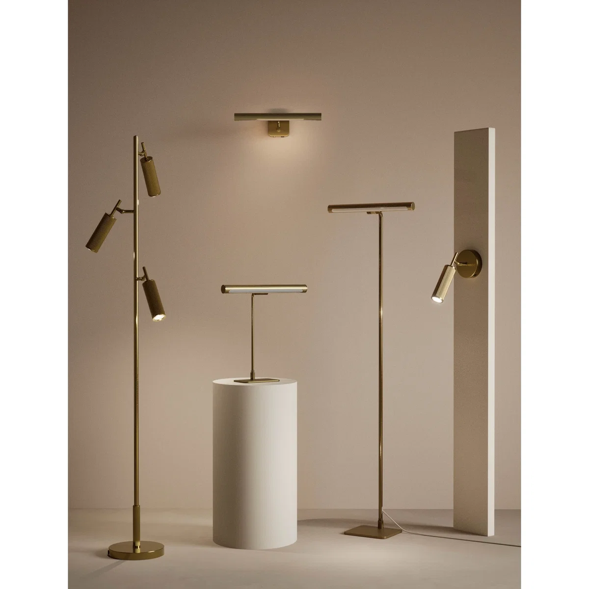 M&S Reeded Metal Banker's Light Antique Brass – image 6