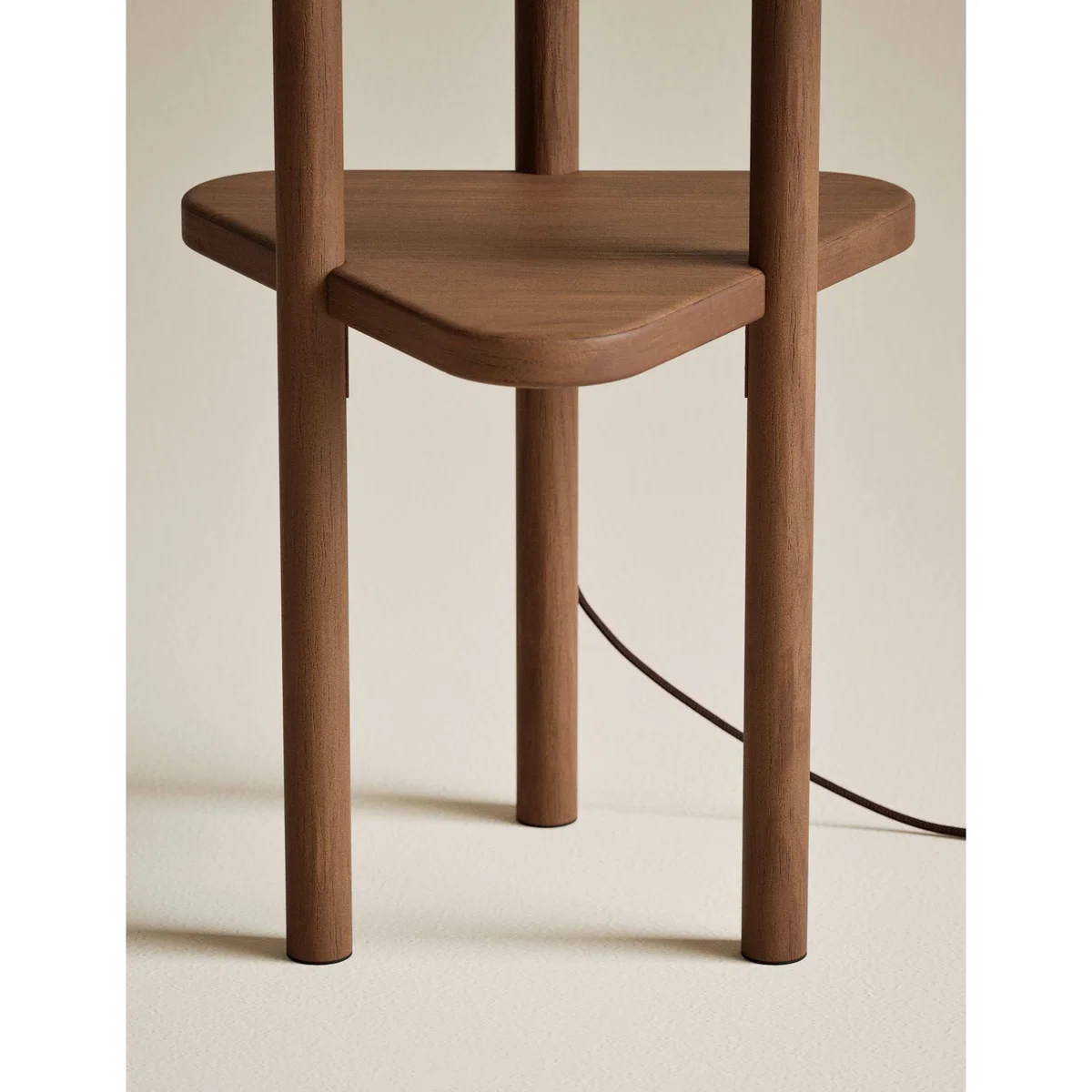 M&S Plectrum Shaded Floor Lamp with Storage Brown – image 4