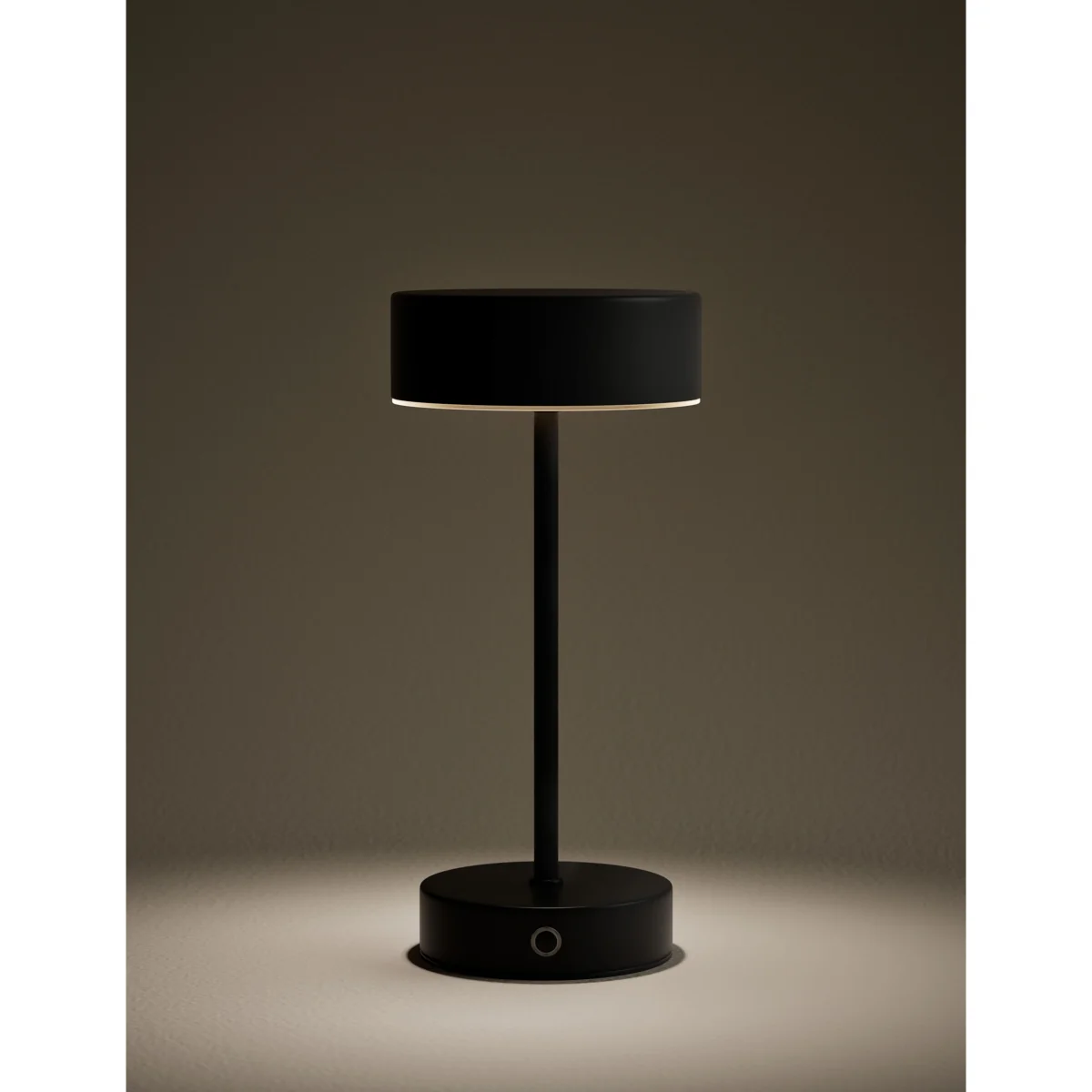 M&S Flat Head Small Rechargeable Table Lamp Black – image 2