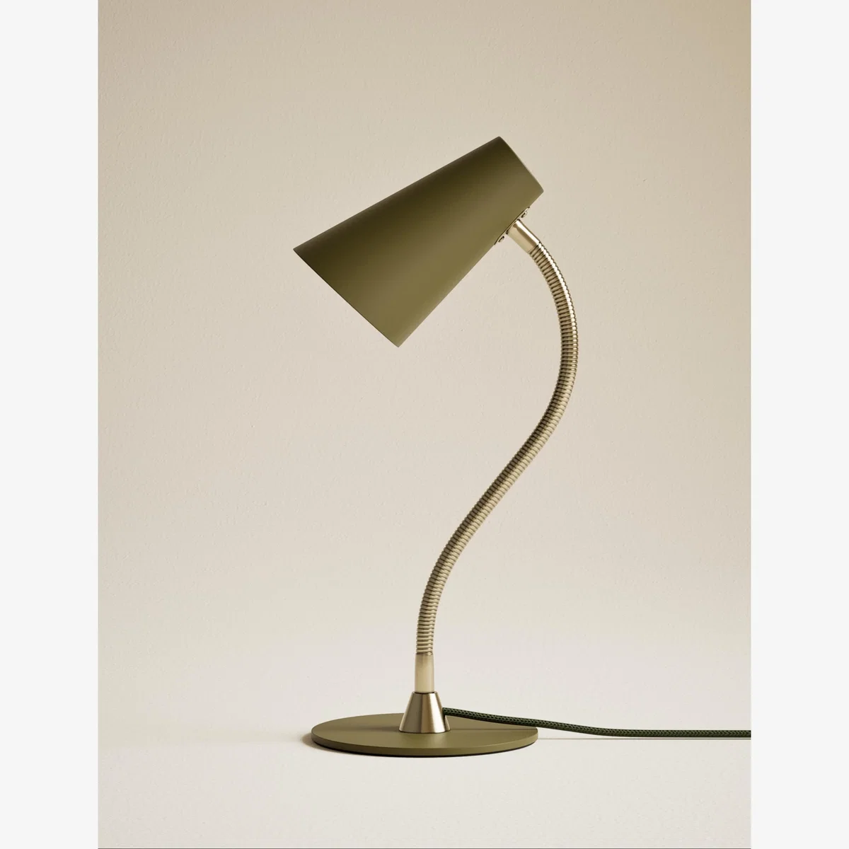 M&S Gooseneck Task Table Lamp Khaki – image 1