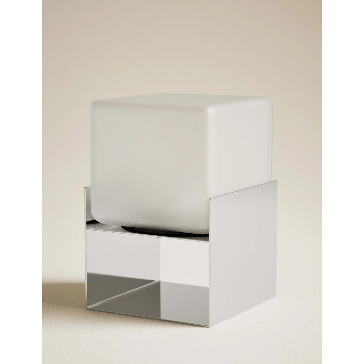M&S X Kelly Hoppen Kelly Hoppen Rechargeable Square Glass Lamp Silver Mix – image 2