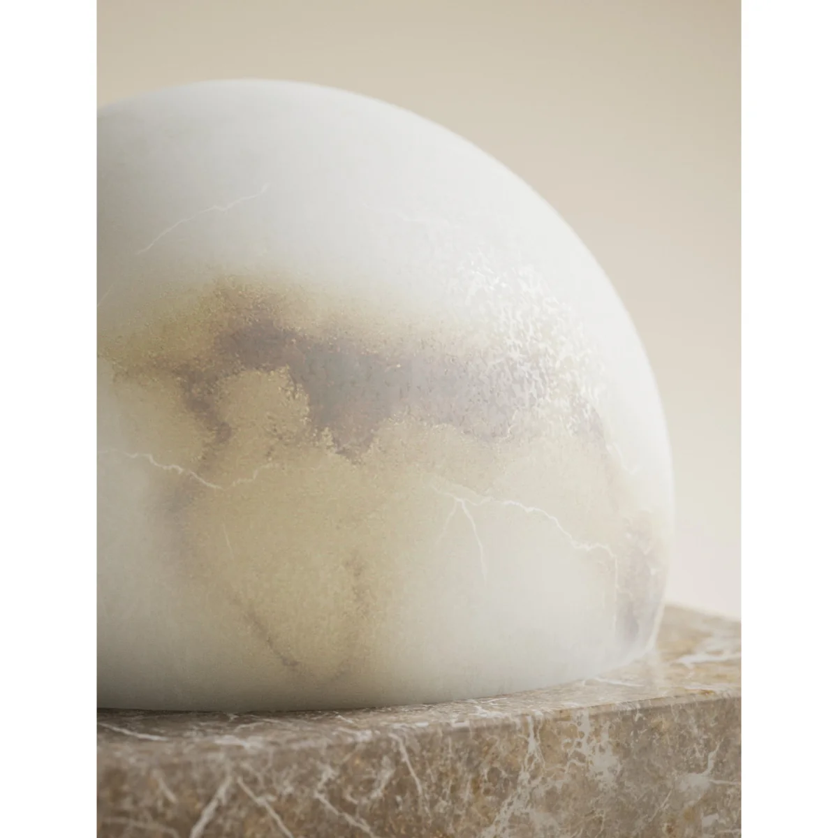M&S Alabaster & Marble Rechargeable Table Lamp Natural – image 3