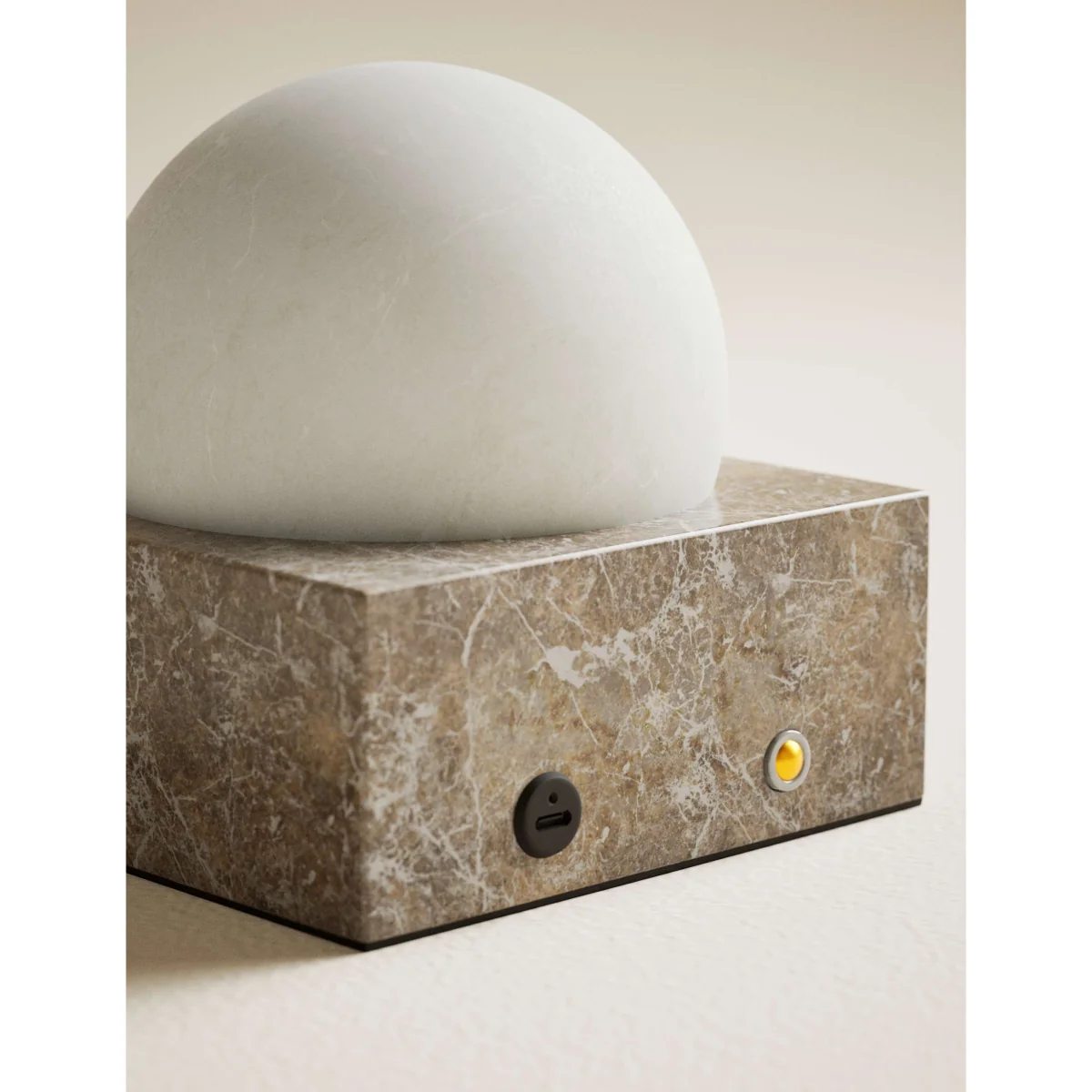 M&S Alabaster & Marble Rechargeable Table Lamp Natural – image 4