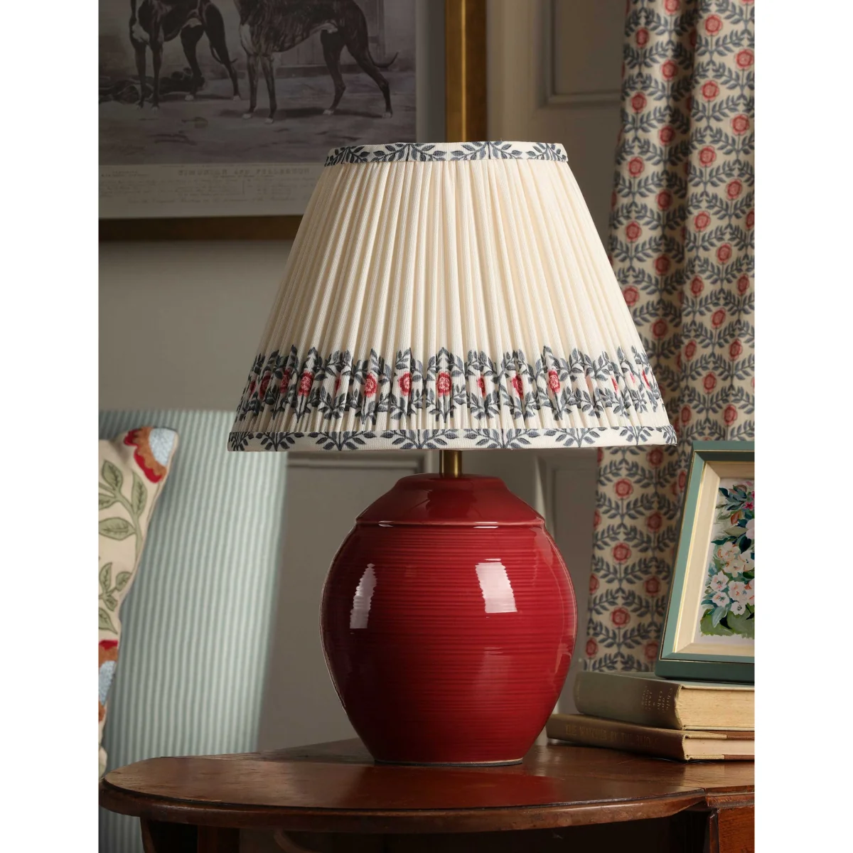 Joules Home Lighting Wentworth Ceramic Table Lamp Red – image 4