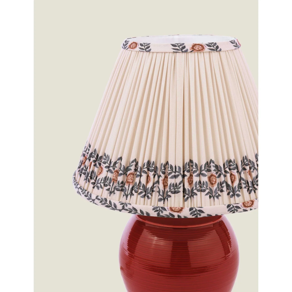 Joules Home Lighting Wentworth Ceramic Table Lamp Red – image 5