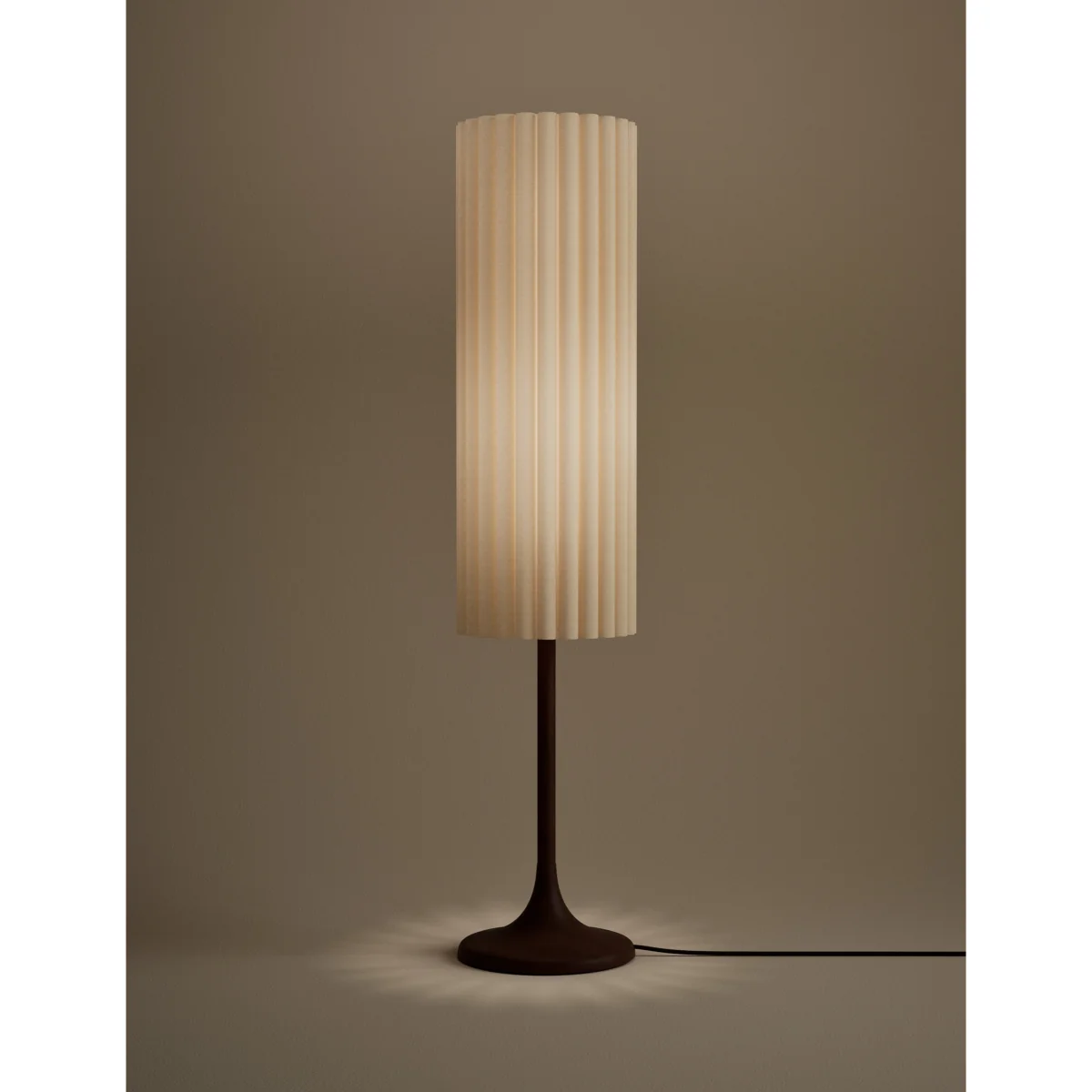 M&S Scallop Tall Floor Lamp Brown – image 2
