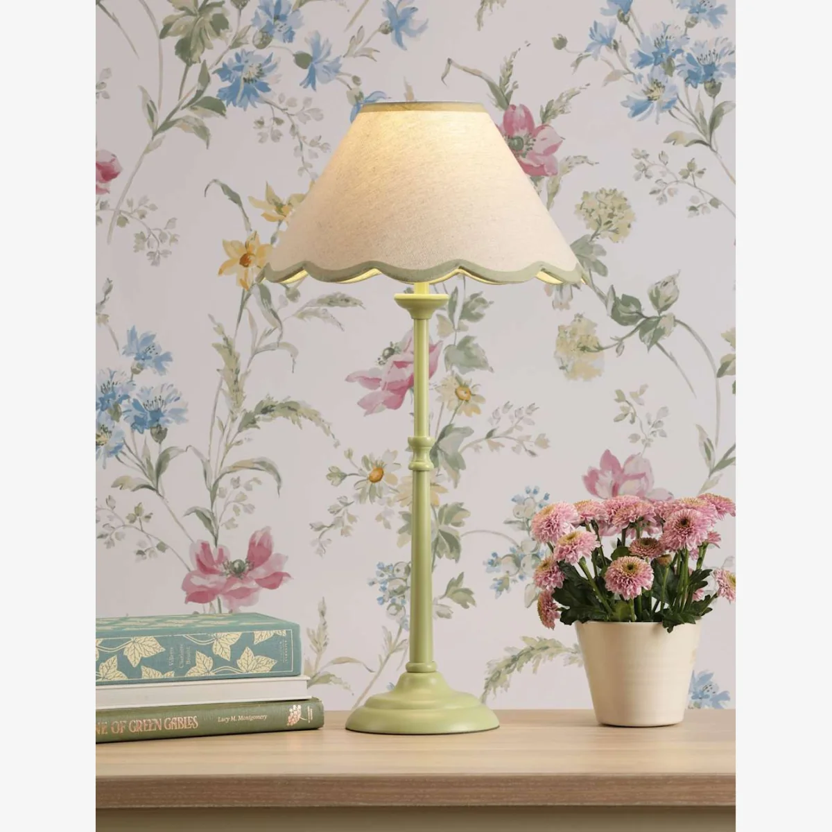 Laura Ashley Cordwell Table Lamp Green – image 1