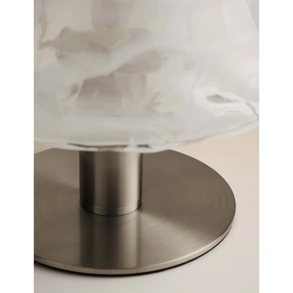 M&S Wavy Glass Mushroom Table Lamp White – image 6