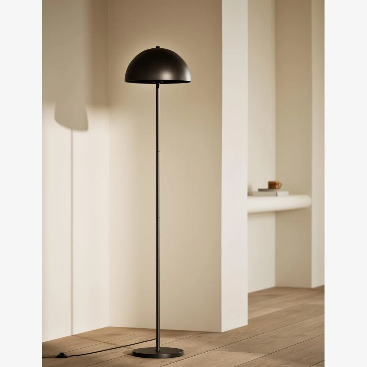 M&S Collection Dome Floor Lamp - Charcoal, Cream,Charcoal – image 1