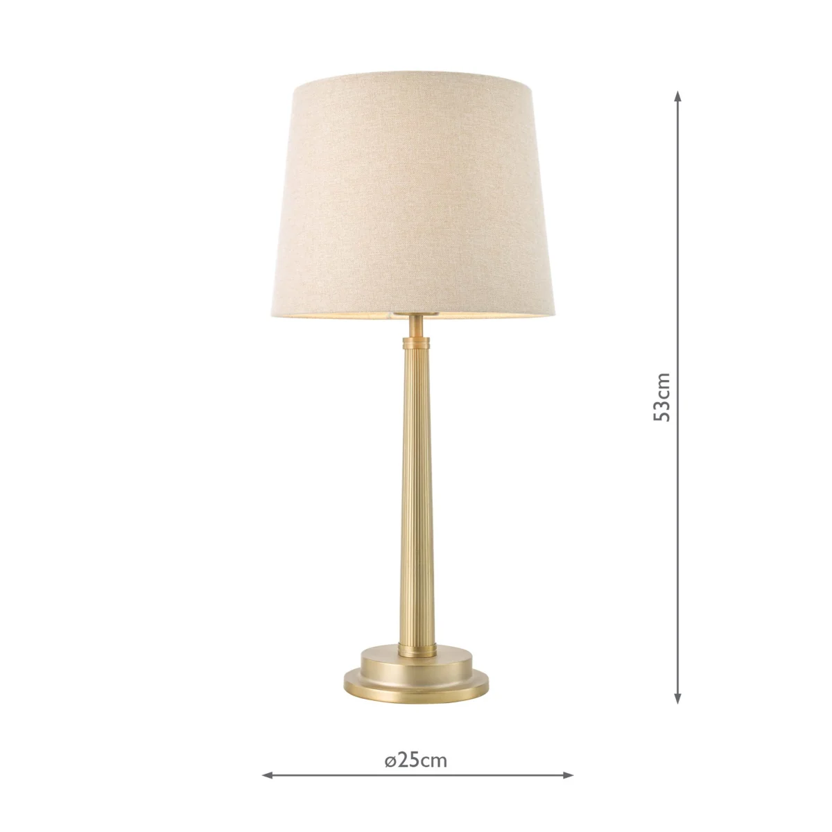 Laura Ashley Sullivan Metal Ribbed Table Lamp Champagne – image 5