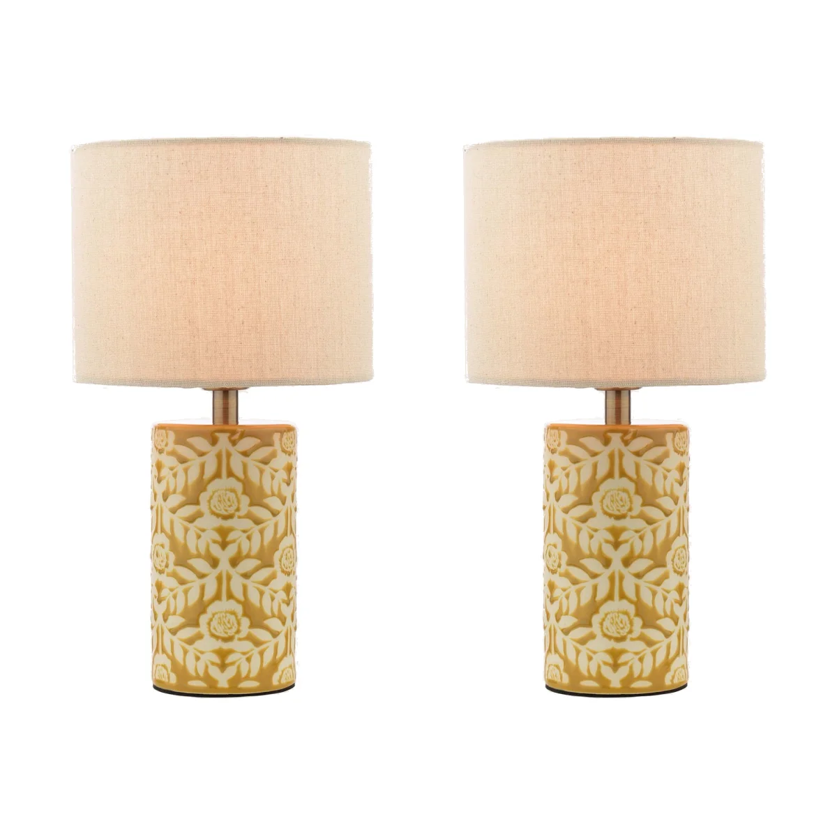 Joules Home Lighting Highclere Table Lamp Yellow Mix – image 1