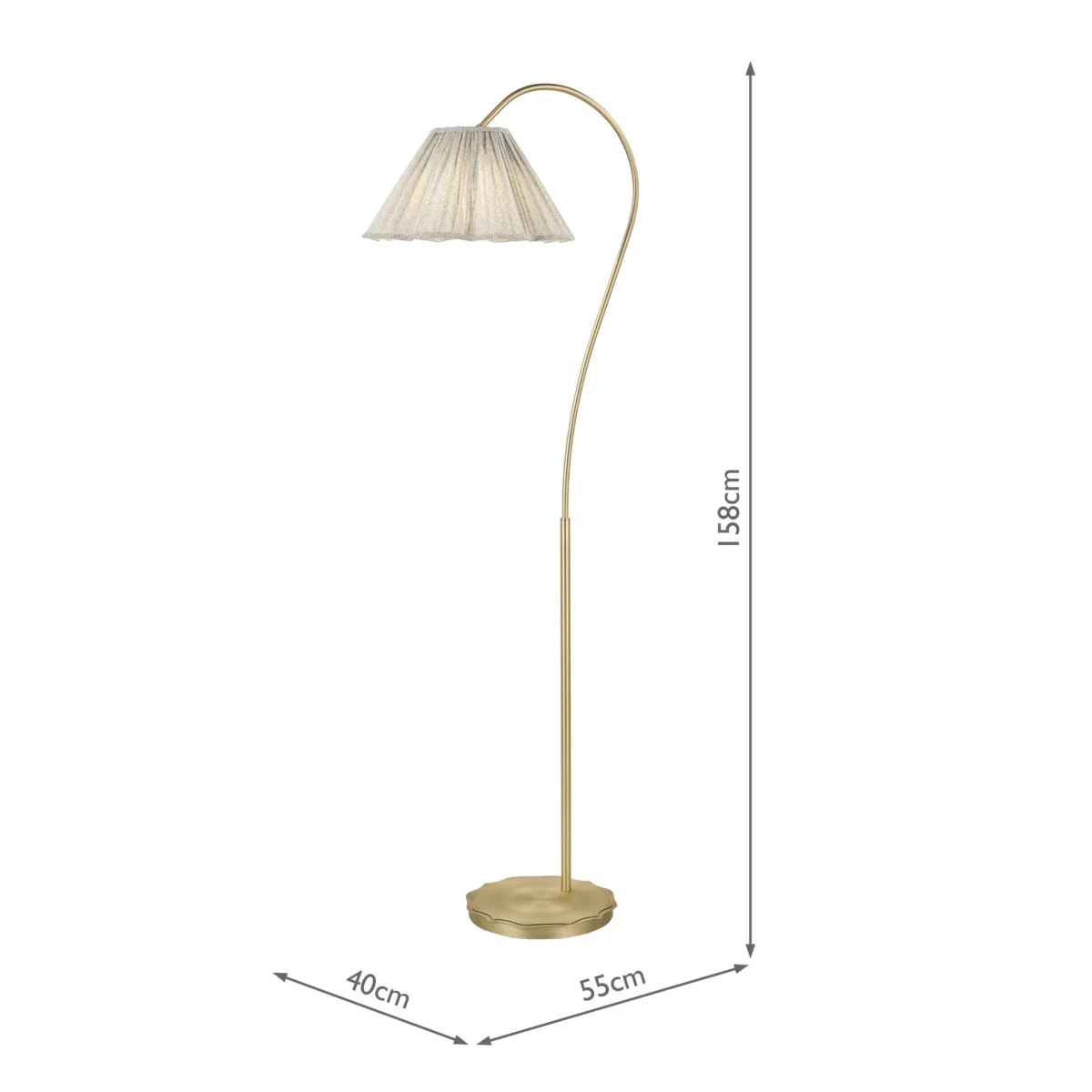 Laura Ashley Willowbrook Metal Floor Lamp Antique Brass – image 6