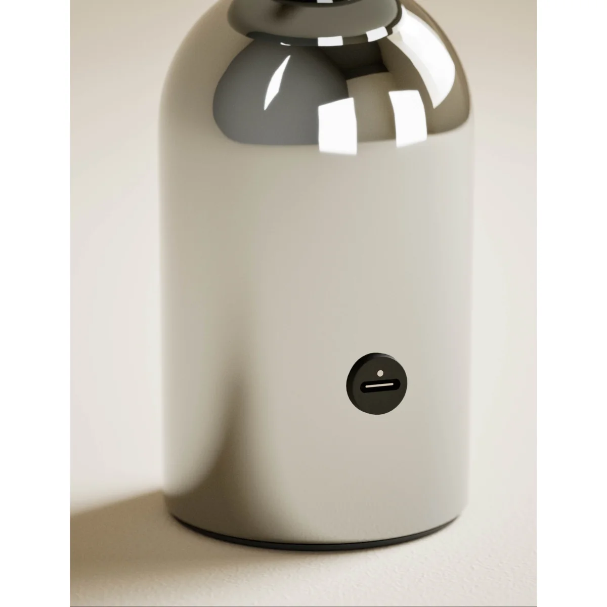 M&S Rechargeable Bubble Glass Globe Table Lamp Black – image 5