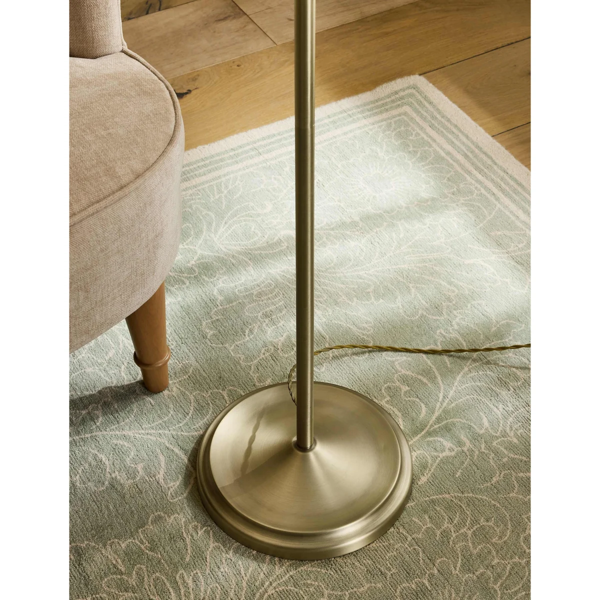 Laura Ashley Hemsley Metal Floor Lamp Antique Brass – image 4