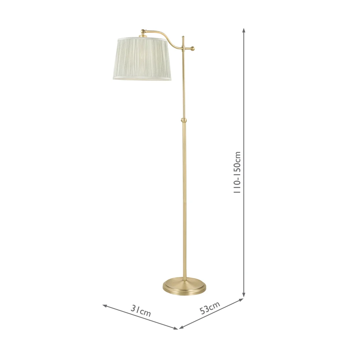 Laura Ashley Hemsley Metal Floor Lamp Antique Brass – image 6