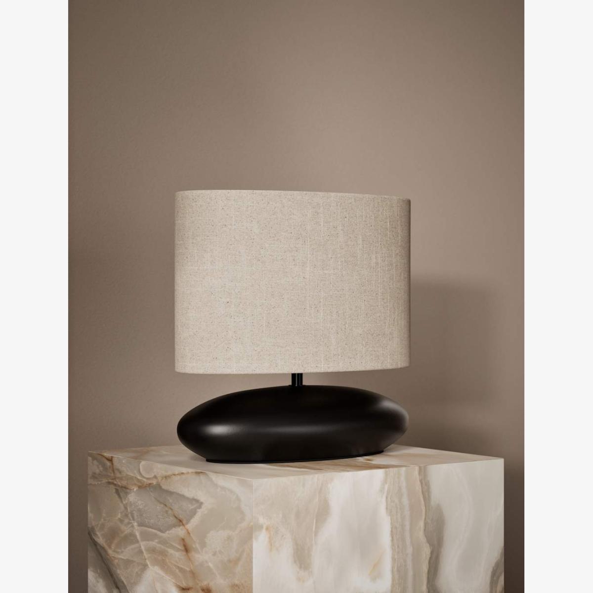 M&S X Kelly Hoppen Pebble Table Lamp - Black, Black – image 1