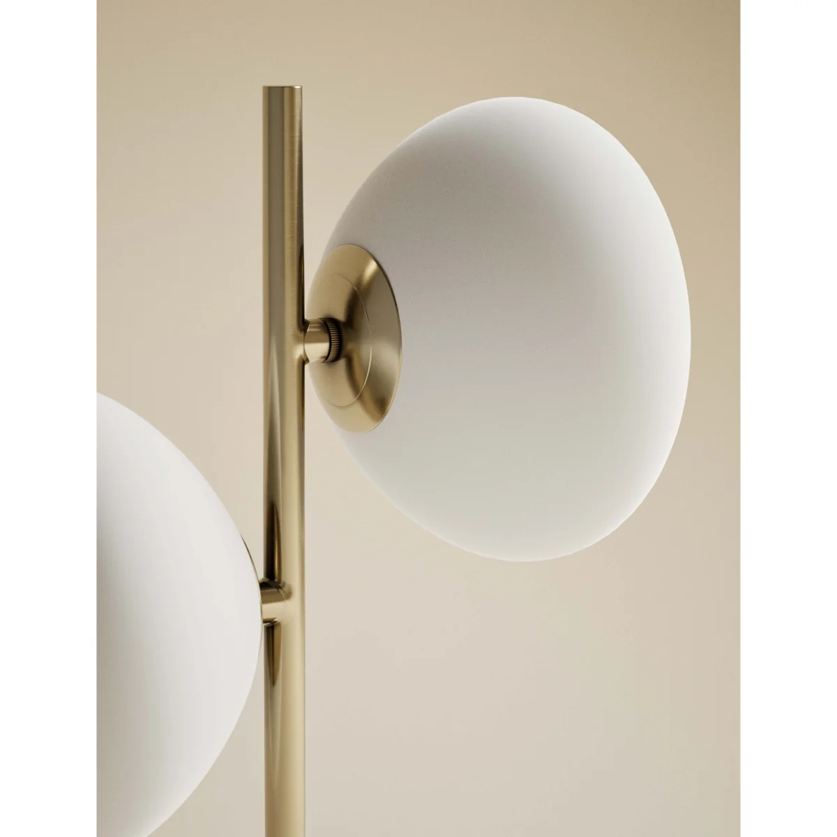 M&S Metal Two Light Table Lamp Antique Brass – image 3