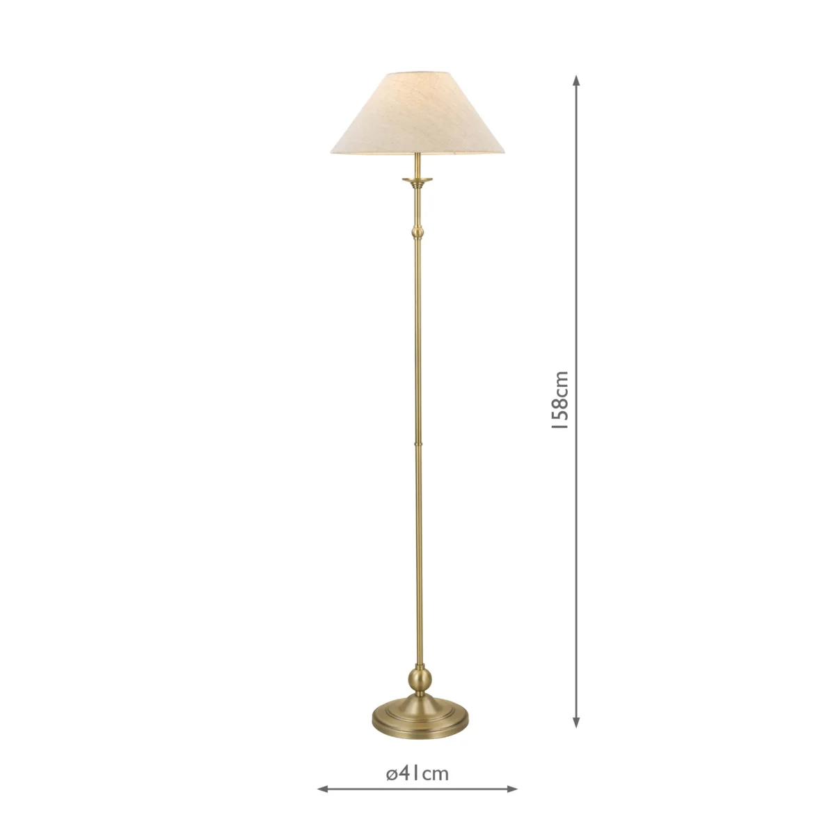 Laura Ashley Ludchurch Metal Floor Lamp Antique Brass – image 5