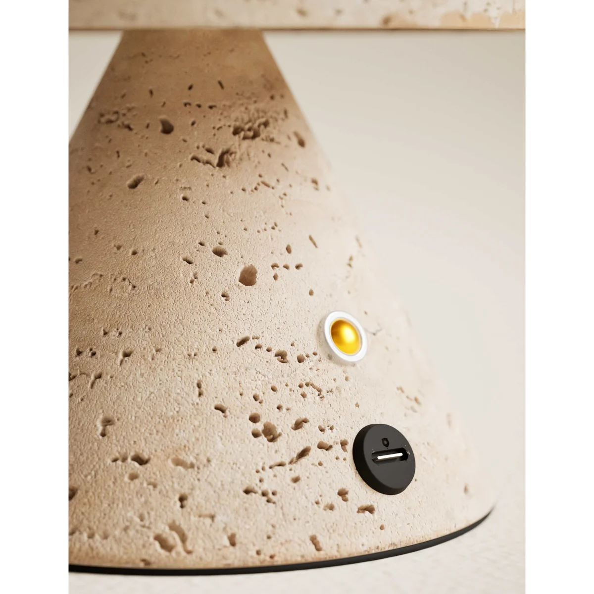 M&S Rechargeable Small Tavertine Mushroom Natural – image 4