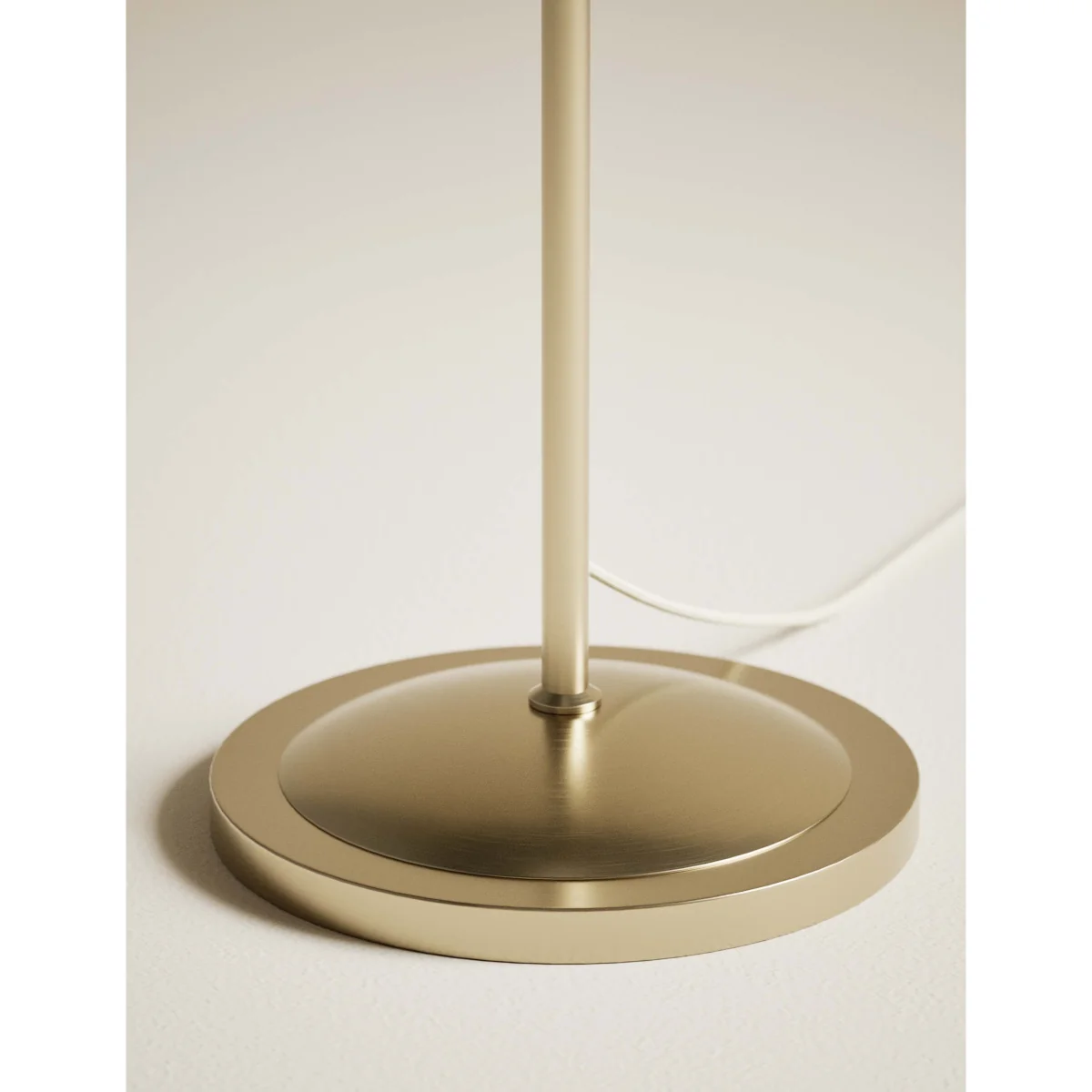 M&S Scalloped Glass Swan Neck Floor Lamp White – image 4