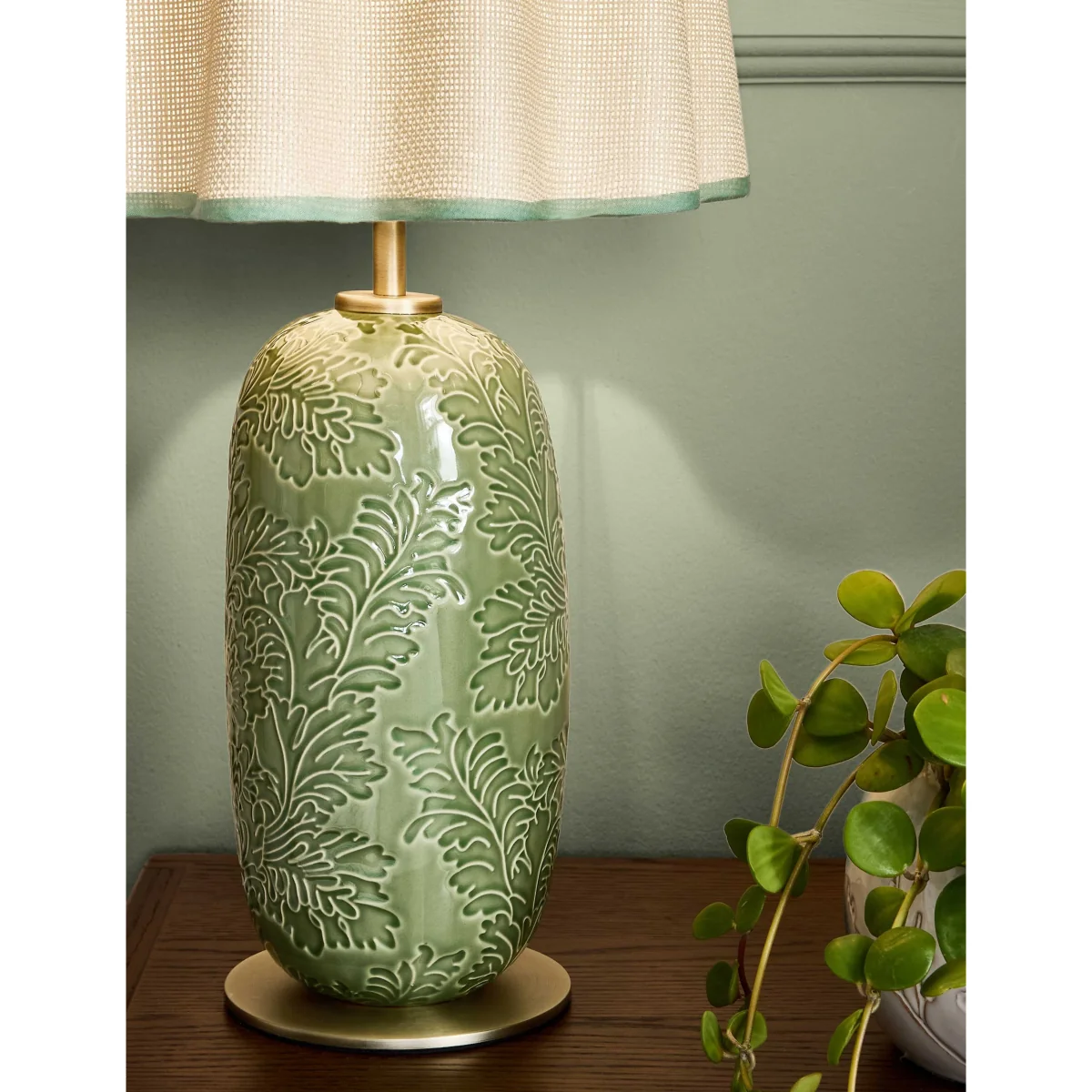 Laura Ashley Silchester Table Lamp Green – image 4