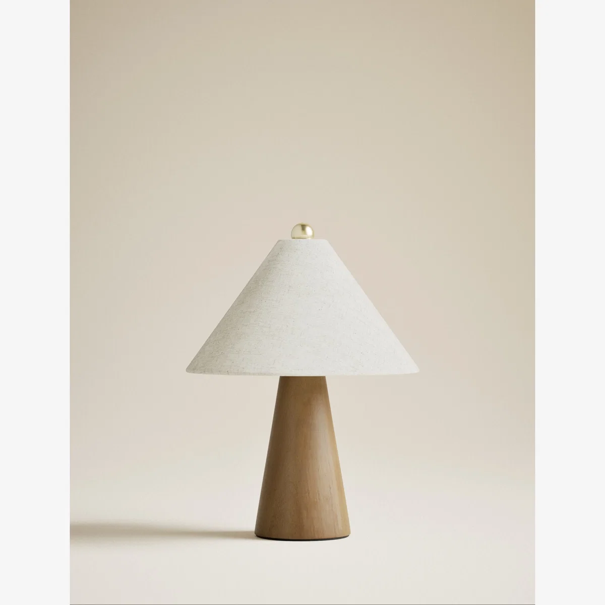 M&S Wooden Rechargeable Table Lamp Natural – image 1