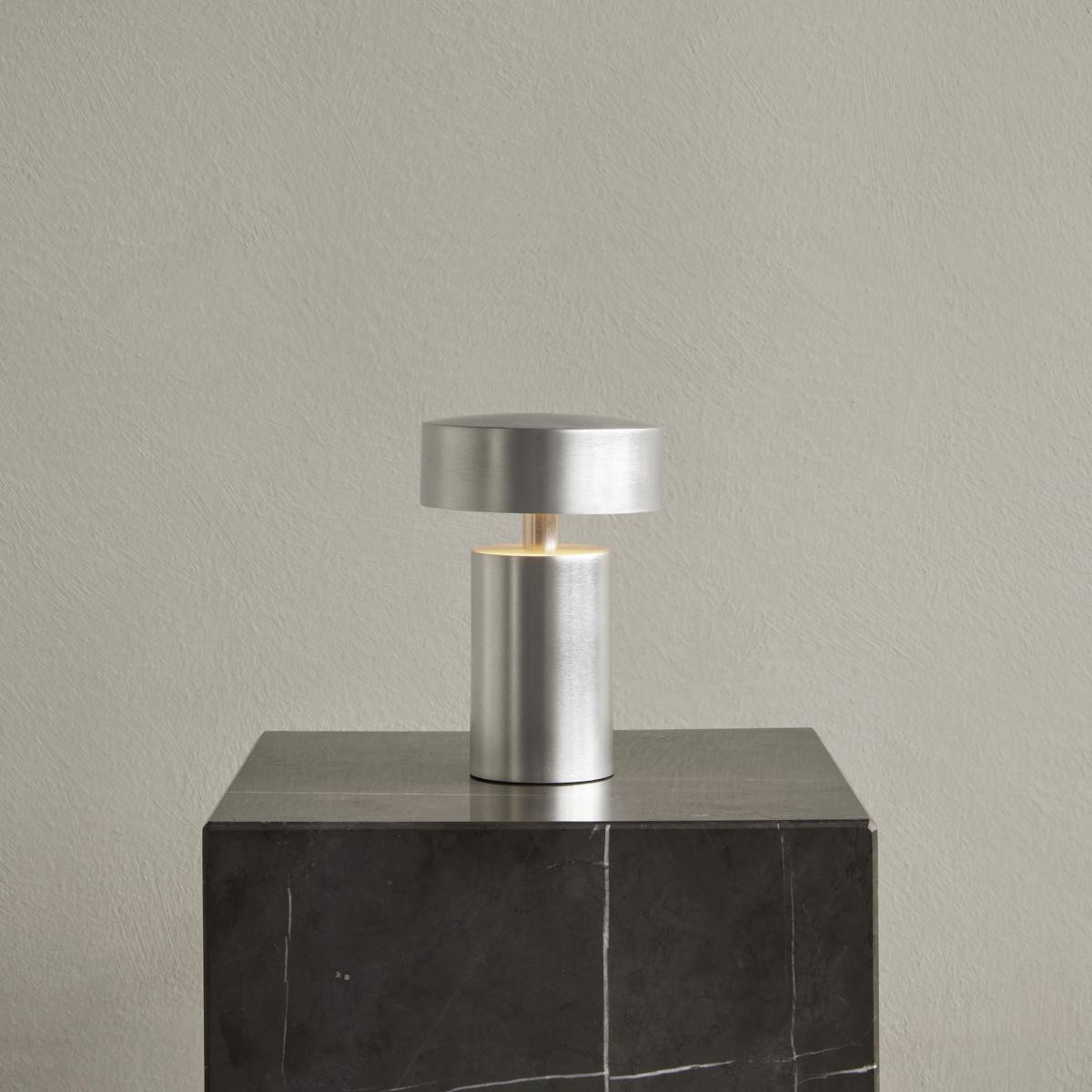Column LED Wireless rechargeable lamp silver metal / LED - Metal - Audo Copenhagen – image 3