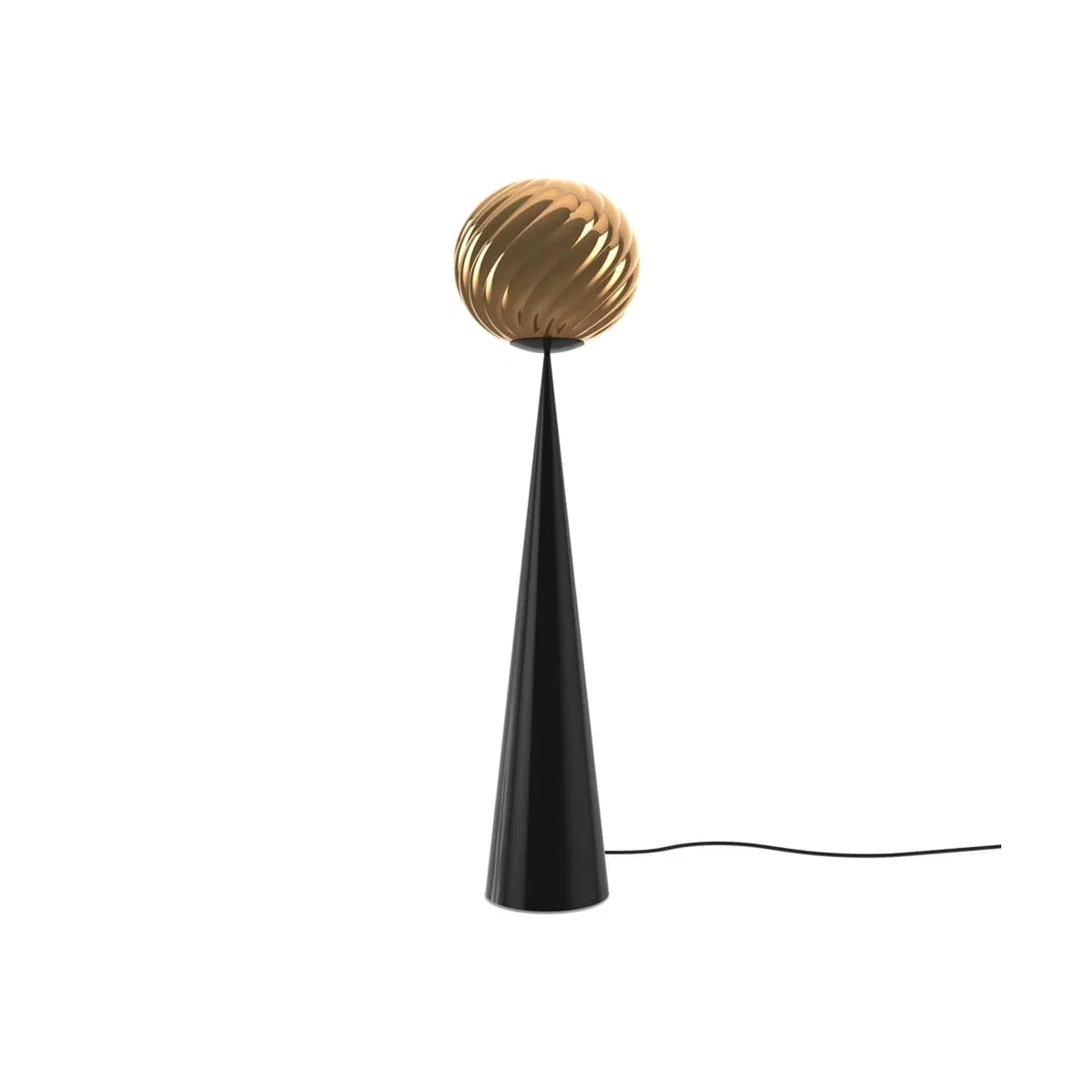 Whirl Cone Fat Floor lamp plastic material gold / LED - Ø 45 cm - Tom Dixon – image 1