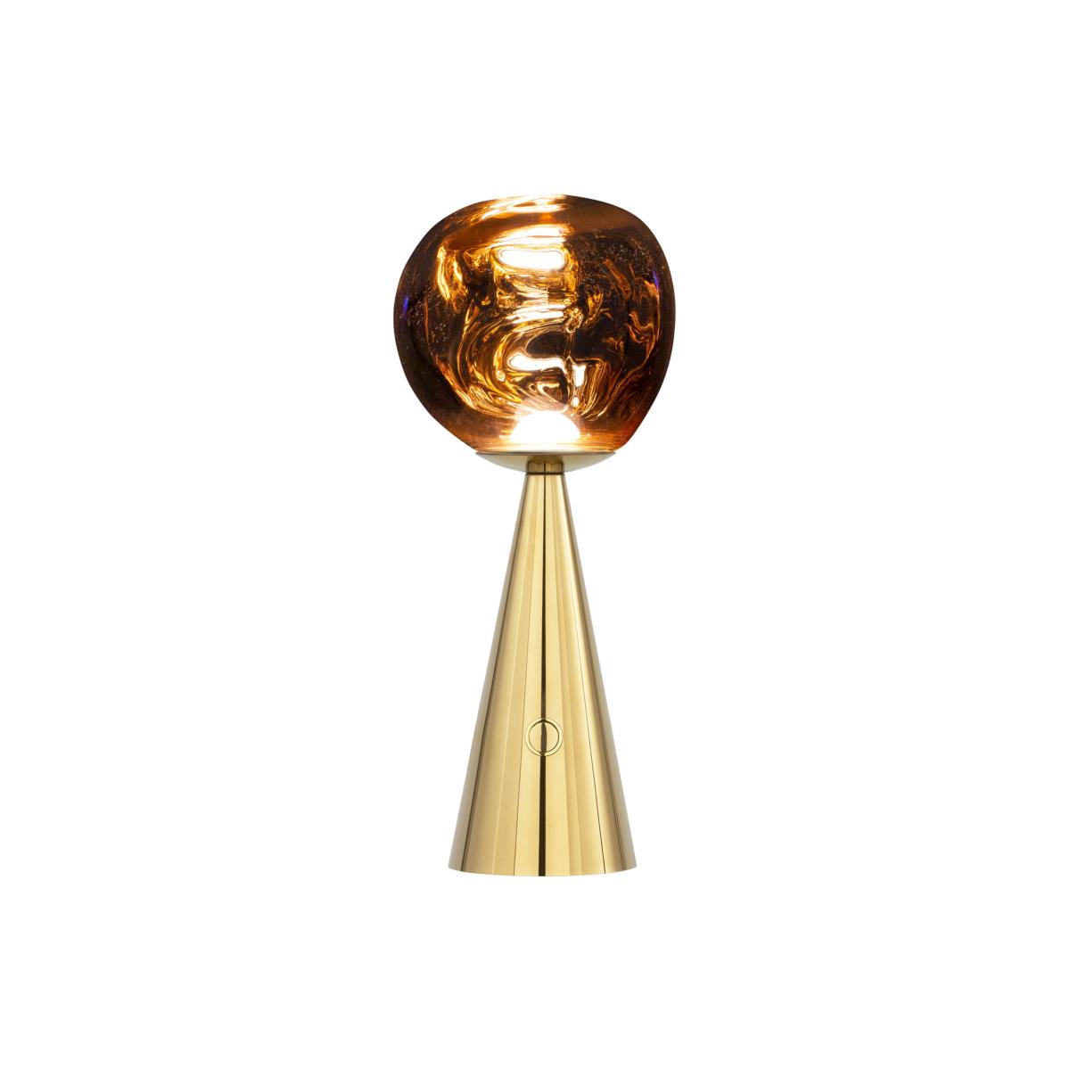 Wireless rechargeable lamp Melt Portable LED plastic material / H 28.5 cm - Metallic polycarbonate (changes colour) - Tom Dixon – image 2