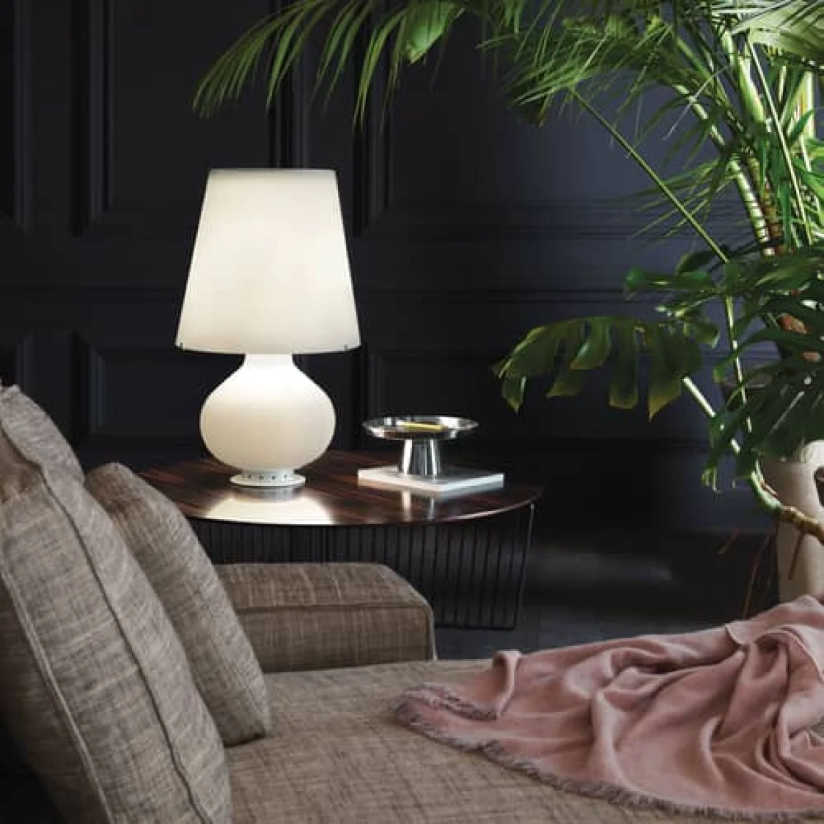 Fontana 1853 Large Table lamp glass white / H 78 cm - Max Ingrand, 1954 - Fontana Arte – image 3