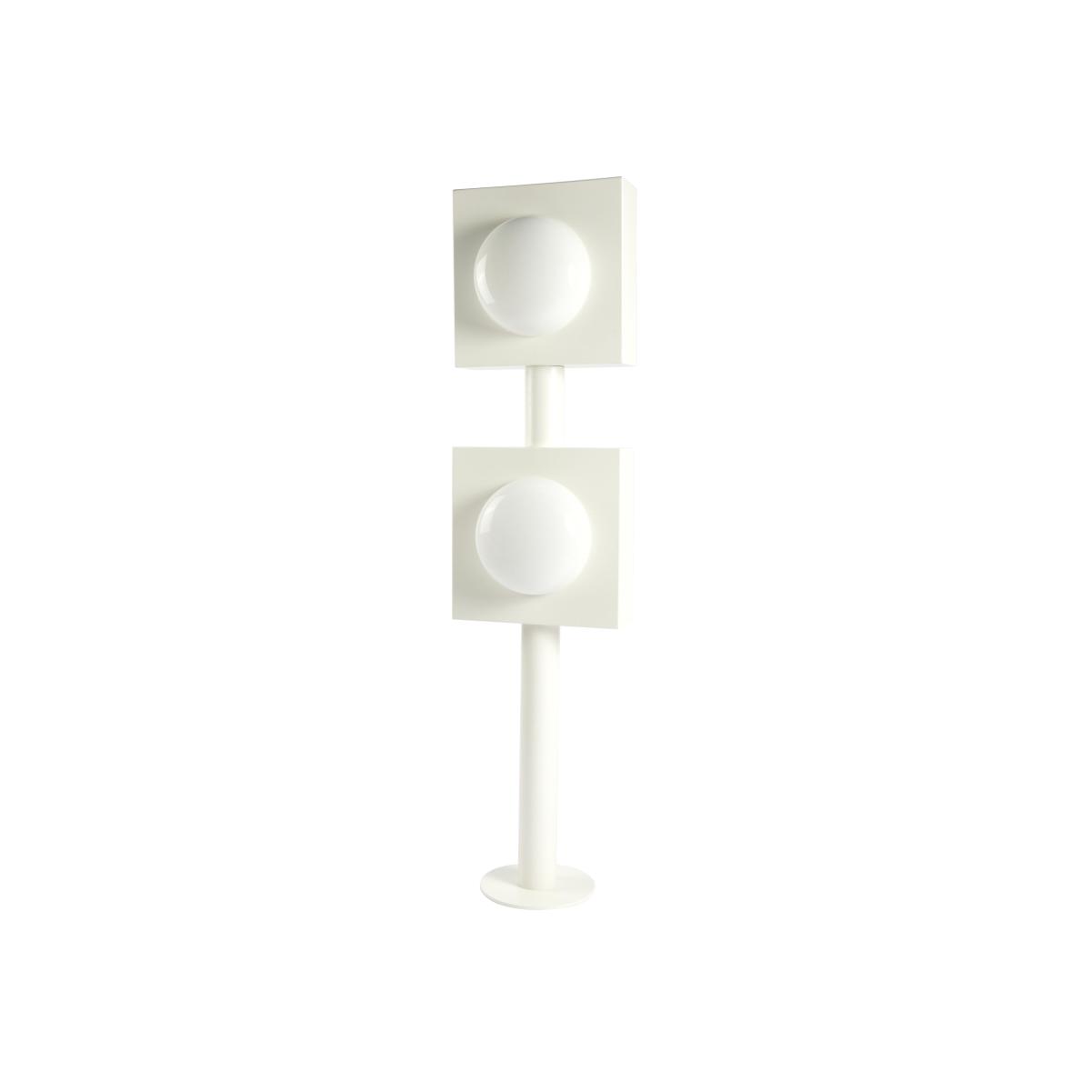 Hublot Double Floor lamp metal white / W 45 x H 200 cm - Axel Chay – image 1