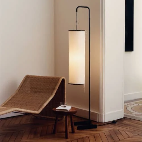 Silk Lantern Floor lamp textile beige / Natural Silk - 1951 - Gubi – image 3