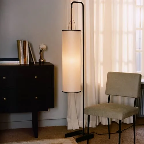 Silk Lantern Floor lamp textile beige / Natural Silk - 1951 - Gubi – image 5