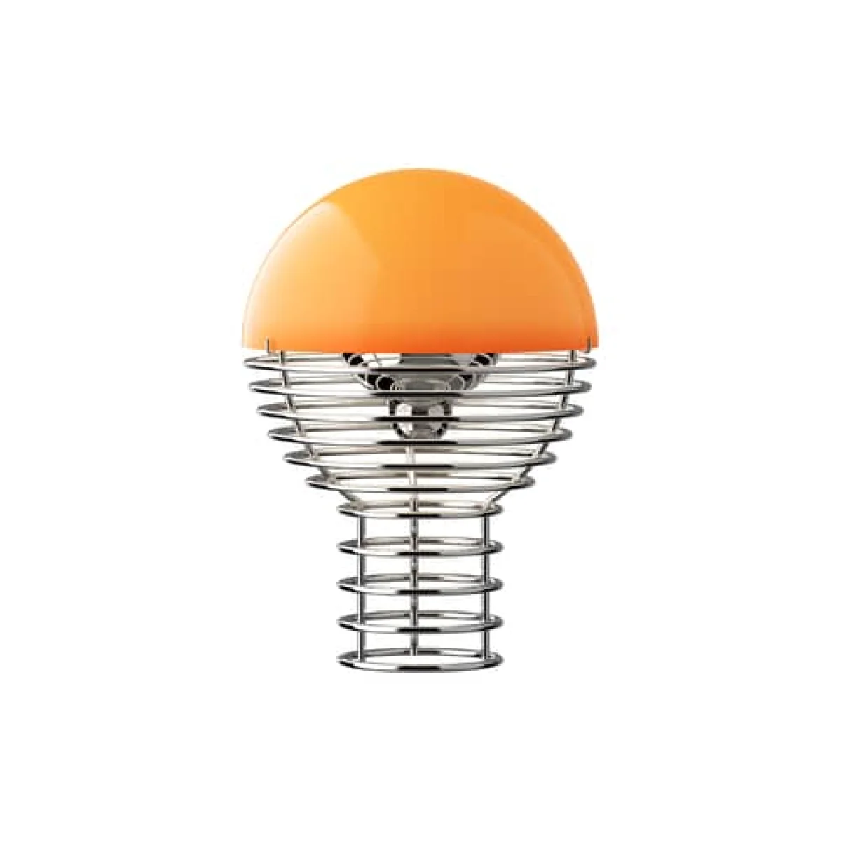 Wire Portable LED Wireless rechargeable lamp metal orange / Ø 18 x H 25 cm - Verner Panton, 1972 - Verpan – image 2