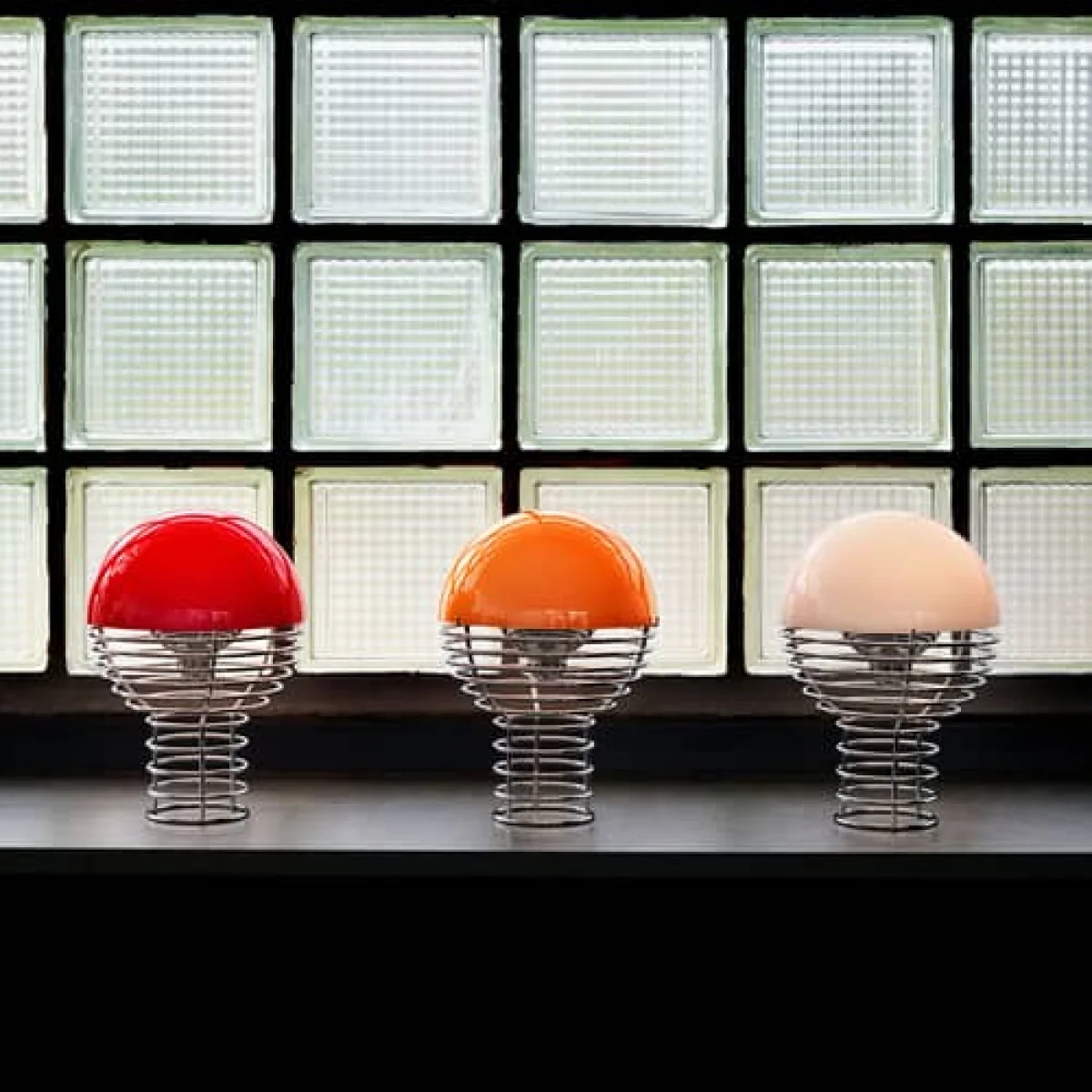 Wire Portable LED Wireless rechargeable lamp metal orange / Ø 18 x H 25 cm - Verner Panton, 1972 - Verpan – image 3