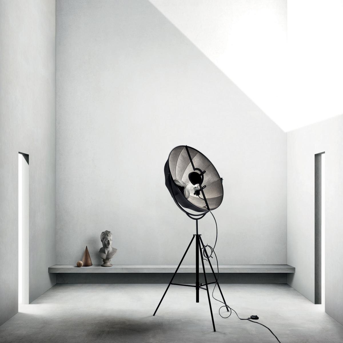 Fortuny Floor lamp textile black / Mariano Fortuny, 1907 - Pallucco – image 3