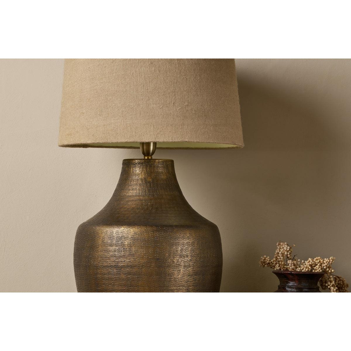nkuku Tanda Etched Statement Table Lamp | Lamps And Shades | Antique Brass | Large – image 3